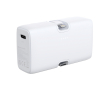 Powerbank van gerecycled plastic met laadindicator en 20W kleur wit
