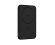 Magnetische QI2.2-powerbank van gerecycled aluminium, ultradun, 5000 mAh kleur zwart
