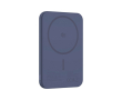 Magnetische QI2.2-powerbank van gerecycled aluminium, ultradun, 5000 mAh kleur blauw