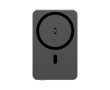 Ecologische magnetische powerbank met draadloos laden 15W 5000 mAh kleur zwart