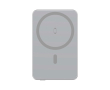 Ecologische magnetische powerbank met draadloos laden 15W 5000 mAh kleur zilver