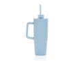 Thermosbeker van gerecycled plastic met deksel met 3 standen, 900 ml kleur lichtblauw