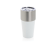 Antilek thermobeker van gerecycled roestvrij staal 500ml kleur wit