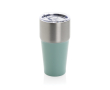 Antilek thermobeker van gerecycled roestvrij staal 500ml kleur groen