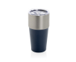 Antilek thermobeker van gerecycled roestvrij staal 500ml kleur marineblauw