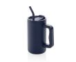Elegante thermosbeker van gerecycled roestvrij staal, 800 ml kleur marineblauw