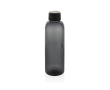 RPET-fles met grip en origineel ribbel design 750 ml kleur zwart