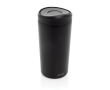 Eco take-away mok gerecycled materiaal en klikdeksel 400 ml Avira Alix kleur zwart