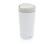 Eco take-away mok gerecycled materiaal en klikdeksel 400 ml Avira Alix kleur wit