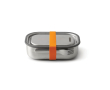 Lunchbox van roestvrij staal met bestek en band Black+Blum 1L kleur oranje