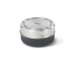 Glazen kom met siliconen lekvrije deksel Black+Blum 750ml kleur zilver