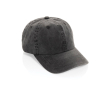 6-panel cap met washed look van gerecycled katoen 270 g/m² kleur zwart