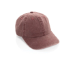 6-panel cap met washed look van gerecycled katoen 270 g/m² kleur donker bruin