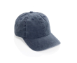 6-panel cap met washed look van gerecycled katoen 270 g/m² kleur marineblauw