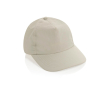 Lichte en ademende 5 panel cap van gerecycled nylon kleur beige