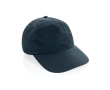 Lichte en ademende 5 panel cap van gerecycled nylon kleur marineblauw