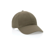 Pet van gerecycled katoen met 6 panelen en klittenbandsluiting, 190 g/m² kleur groen