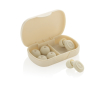 Oordopjes van gerecycled silicone met 36 dB geluidsreductie kleur beige