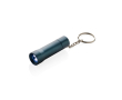 Sleutelhanger-zaklamp van gerecycled aluminium met LED en 15 lumen kleur blauw