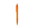 Milieuvriendelijke pen met geometrisch design en Dokumental®-inkt kleur oranje