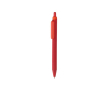 Milieuvriendelijke pen met zachte touch, clip en blauwe inkt kleur rood
