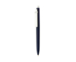 Pen van gerecycled plastic met ultra‑vloeiende blauwe inkt kleur marineblauw