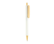 Ergonomische driehoekige pen met soft touch en blauwe inkt kleur wit