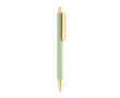 Ergonomische driehoekige pen met soft touch en blauwe inkt kleur groen