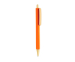 Ergonomische driehoekige pen met soft touch en blauwe inkt kleur oranje