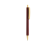 Ergonomische driehoekige pen met soft touch en blauwe inkt kleur bruin