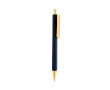 Ergonomische driehoekige pen met soft touch en blauwe inkt kleur marineblauw