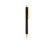 Ergonomische driehoekige pen met soft touch en blauwe inkt kleur donker bruin