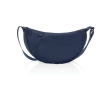 XL schoudertas van RPET met buitenvak en verstelbare riem kleur marineblauw