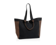 Shopper-weekendertas van gerecycled canvas, 18 L, 400 g/m² kleur zwart