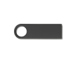 Elegante USB stick met logo met ronde handgreep Compacto Round kleur zwart
