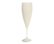 Herbruikbaar champagneflûteglas van biocomposiet 140 ml kleur gebroken wit