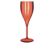 Herbruikbare Tritan® kunststof champagnecoupe 160 ml kleur doorzichtig rood