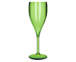 Herbruikbare Tritan® kunststof champagnecoupe 160 ml kleur doorzichtig groen