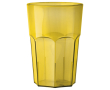 Herbruikbare Tritan® plastic beker, gemaakt in Europa 400 ml kleur doorzichtig geel