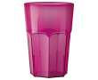 Herbruikbare Tritan® kunststof beker gemaakt in Europa 560 ml kleur doorzichtig fuchsia