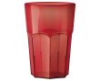 Herbruikbare Tritan® kunststof beker gemaakt in Europa 560 ml kleur doorzichtig rood