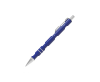 Personaliseerbare aluminium pen met modern design en blauwe inkt kleur blauw