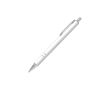 Personaliseerbare aluminium pen met modern design en blauwe inkt kleur wit