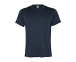 Sportshirt van gerecycled polyester voor mannen 100 g/m2 Roly kleur marineblauw