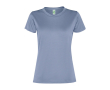 Sportshirt van gerecycled polyester voor vrouwen 100 g/m2 Roly kleur grijsachtig blauw