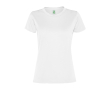 Sportshirt van gerecycled polyester voor vrouwen 100 g/m2 Roly kleur wit