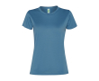 Sportshirt van gerecycled polyester voor vrouwen 100 g/m2 Roly kleur pastel blauw