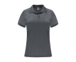 Sportieve polo van polyester piqué voor dames 150 g/m2 Roly kleur donkergrijs