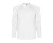 Lang sportshirt van polyester voor mannen 150 g/m2 Roly kleur wit