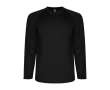 Lang sportshirt van polyester voor mannen 150 g/m2 Roly kleur zwart
